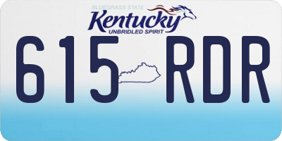 KY license plate 615RDR