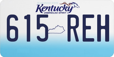 KY license plate 615REH