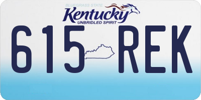 KY license plate 615REK