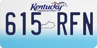 KY license plate 615RFN