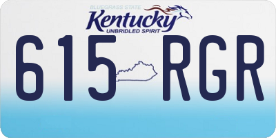 KY license plate 615RGR