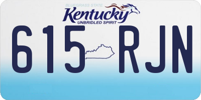 KY license plate 615RJN