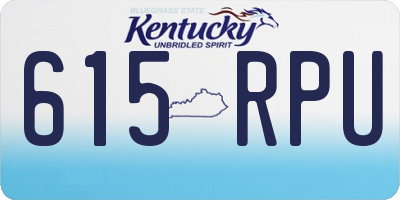 KY license plate 615RPU