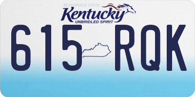 KY license plate 615RQK