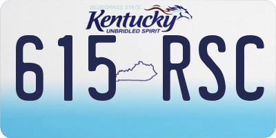 KY license plate 615RSC