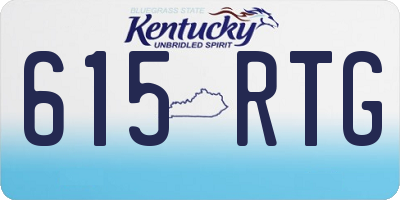 KY license plate 615RTG