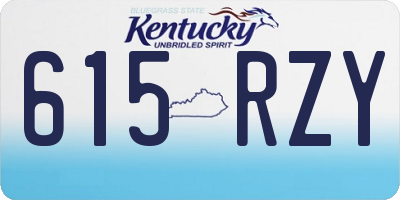 KY license plate 615RZY