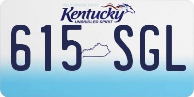 KY license plate 615SGL