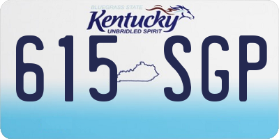 KY license plate 615SGP