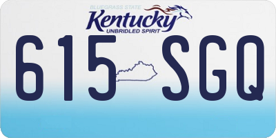 KY license plate 615SGQ