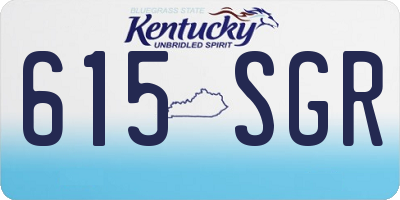 KY license plate 615SGR