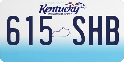 KY license plate 615SHB