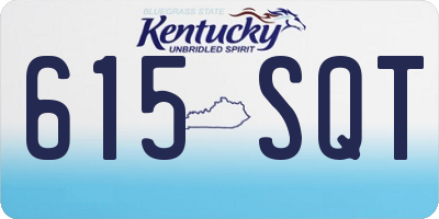 KY license plate 615SQT