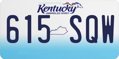 KY license plate 615SQW