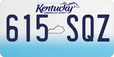 KY license plate 615SQZ