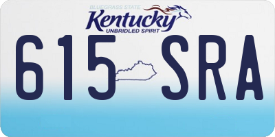 KY license plate 615SRA