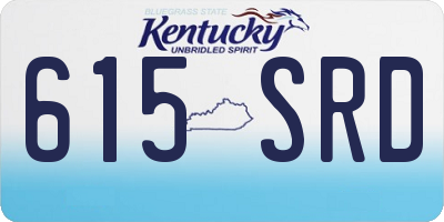 KY license plate 615SRD