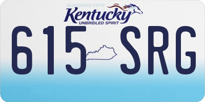 KY license plate 615SRG