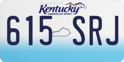 KY license plate 615SRJ