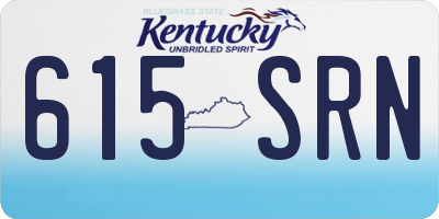KY license plate 615SRN