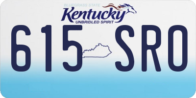 KY license plate 615SRO