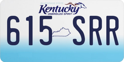 KY license plate 615SRR