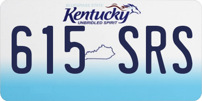 KY license plate 615SRS