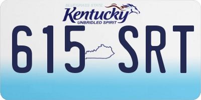 KY license plate 615SRT