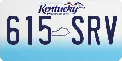 KY license plate 615SRV