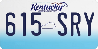KY license plate 615SRY