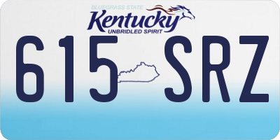 KY license plate 615SRZ