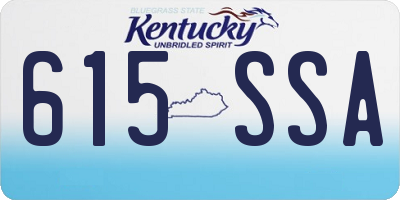 KY license plate 615SSA