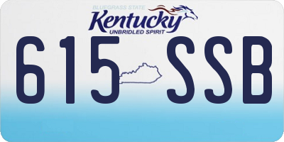 KY license plate 615SSB
