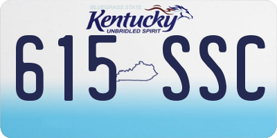 KY license plate 615SSC