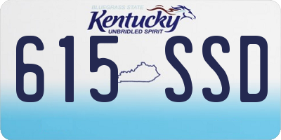 KY license plate 615SSD