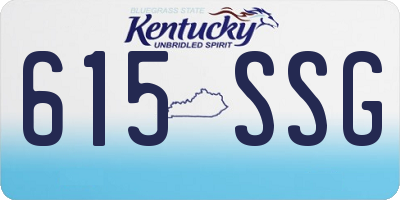 KY license plate 615SSG