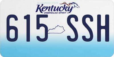 KY license plate 615SSH