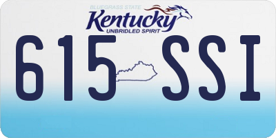 KY license plate 615SSI
