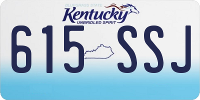 KY license plate 615SSJ