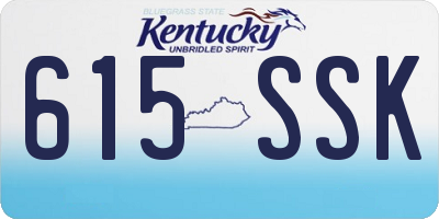 KY license plate 615SSK