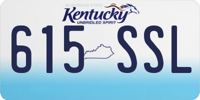 KY license plate 615SSL