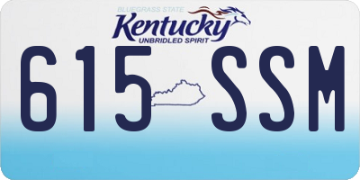 KY license plate 615SSM