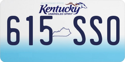 KY license plate 615SSO