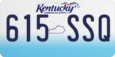 KY license plate 615SSQ