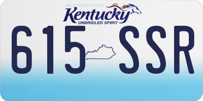 KY license plate 615SSR