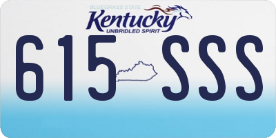 KY license plate 615SSS