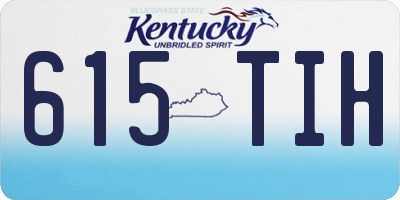 KY license plate 615TIH