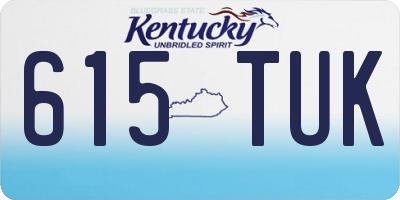 KY license plate 615TUK