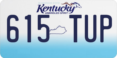 KY license plate 615TUP
