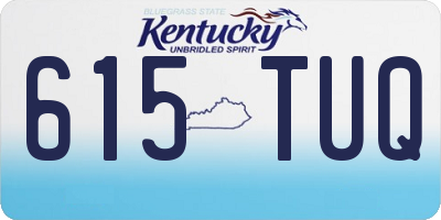 KY license plate 615TUQ